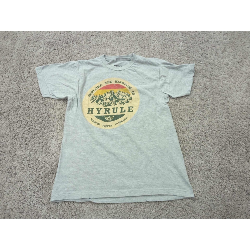 The Legend of Zelda T Shirt Mens M Gray "Explore the Kingdom of Hyrule" Nintendo